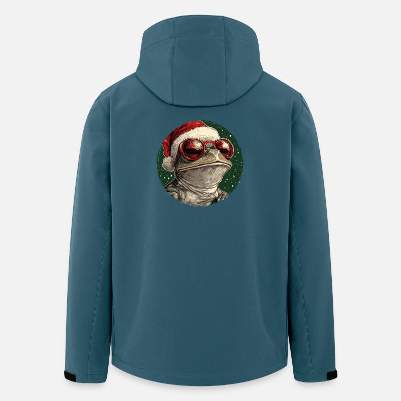 Frosch Santa Stil Sonnenbrille - Recycelte Männer Softshell-Jacke von Stanley/Stella - Dunkles Petrol