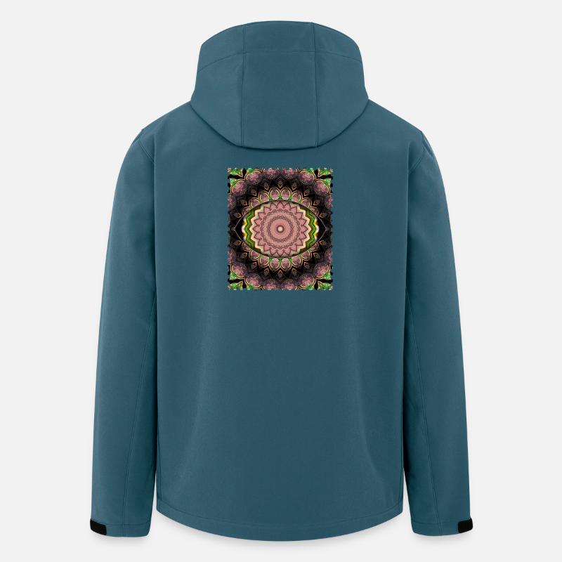 Mandala Blütenkaskade - Recycelte Männer Softshell-Jacke von Stanley/Stella - Dunkles Petrol