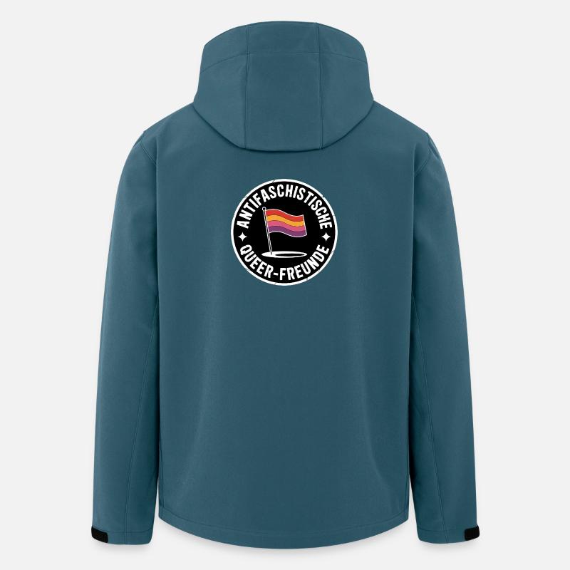 Antifascist Queer Friends - Against the Right - Men’s Recycled Softshell Jacket by Stanley/Stella - stargazer