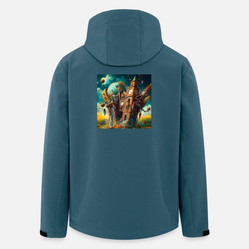 Surreal clock tower and globe - Men’s Recycled Softshell Jacket by Stanley/Stella - stargazer