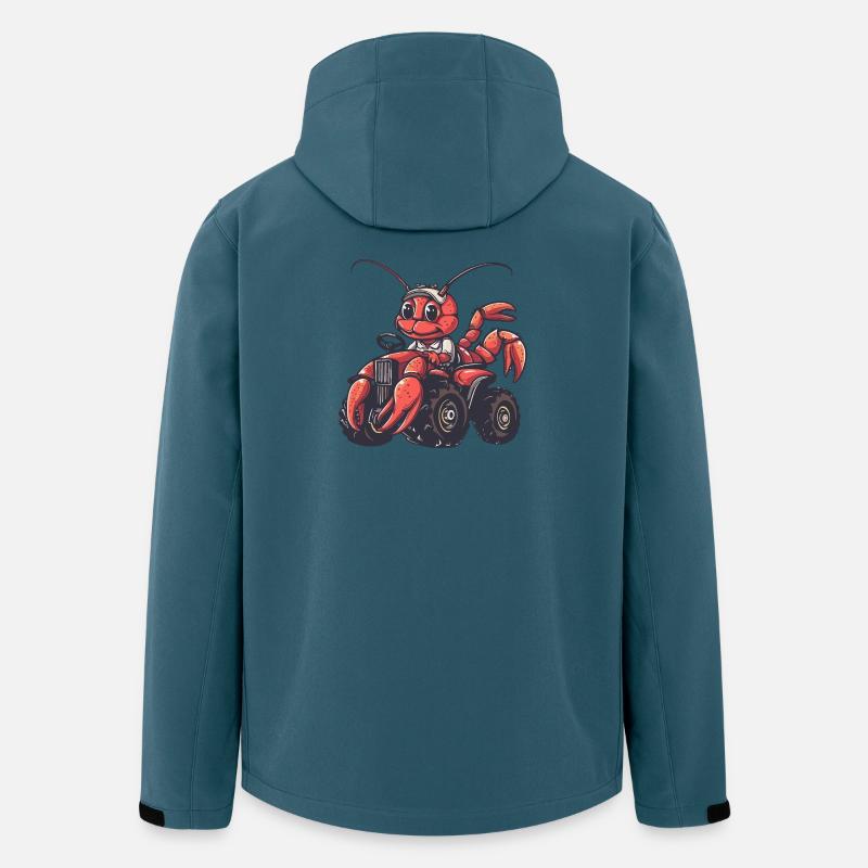 Hummer Krebs Traktor Farmer - Recycelte Männer Softshell-Jacke von Stanley/Stella - Dunkles Petrol