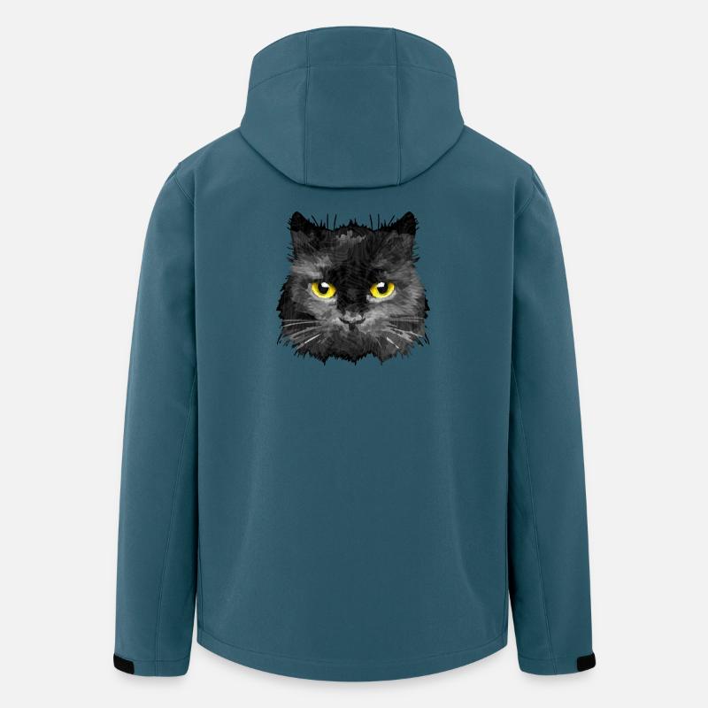 Katze - Recycelte Männer Softshell-Jacke von Stanley/Stella - Dunkles Petrol