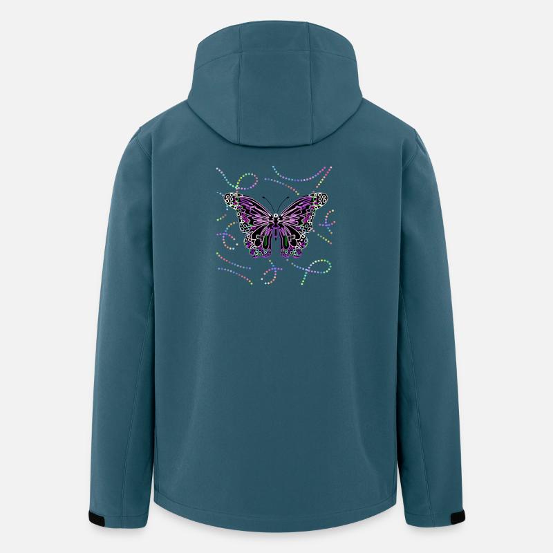 Schmetterling - Recycelte Männer Softshell-Jacke von Stanley/Stella - Dunkles Petrol