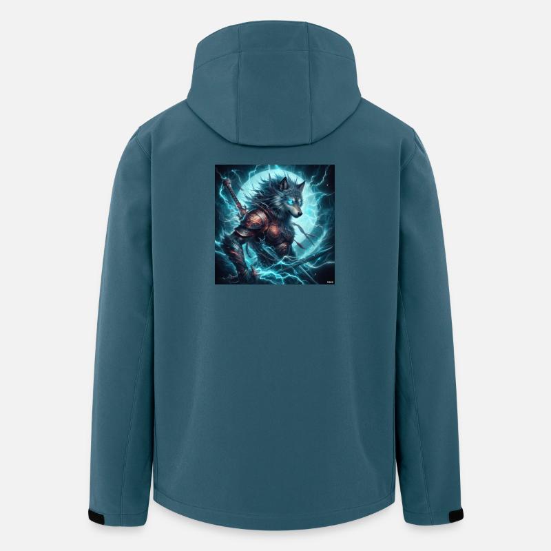 Leuchtende Arkane Wolfsrüstung - Recycelte Männer Softshell-Jacke von Stanley/Stella - Dunkles Petrol