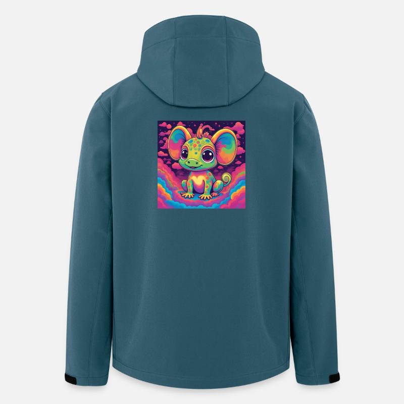 Kawaii Regenbogen-Dinosaurier - Recycelte Männer Softshell-Jacke von Stanley/Stella - Dunkles Petrol