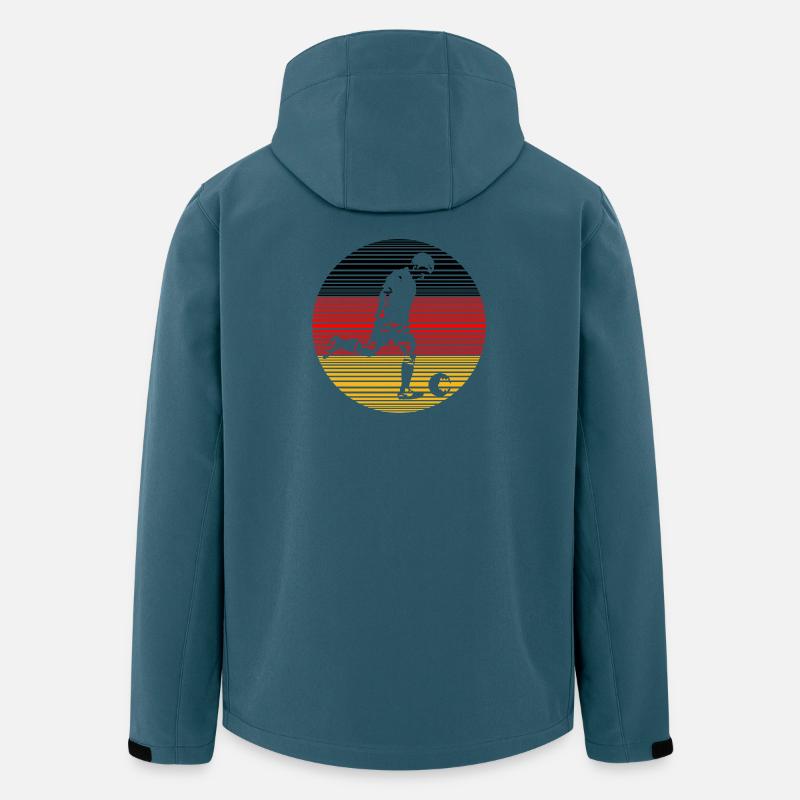 Fussball - Recycelte Männer Softshell-Jacke von Stanley/Stella - Dunkles Petrol