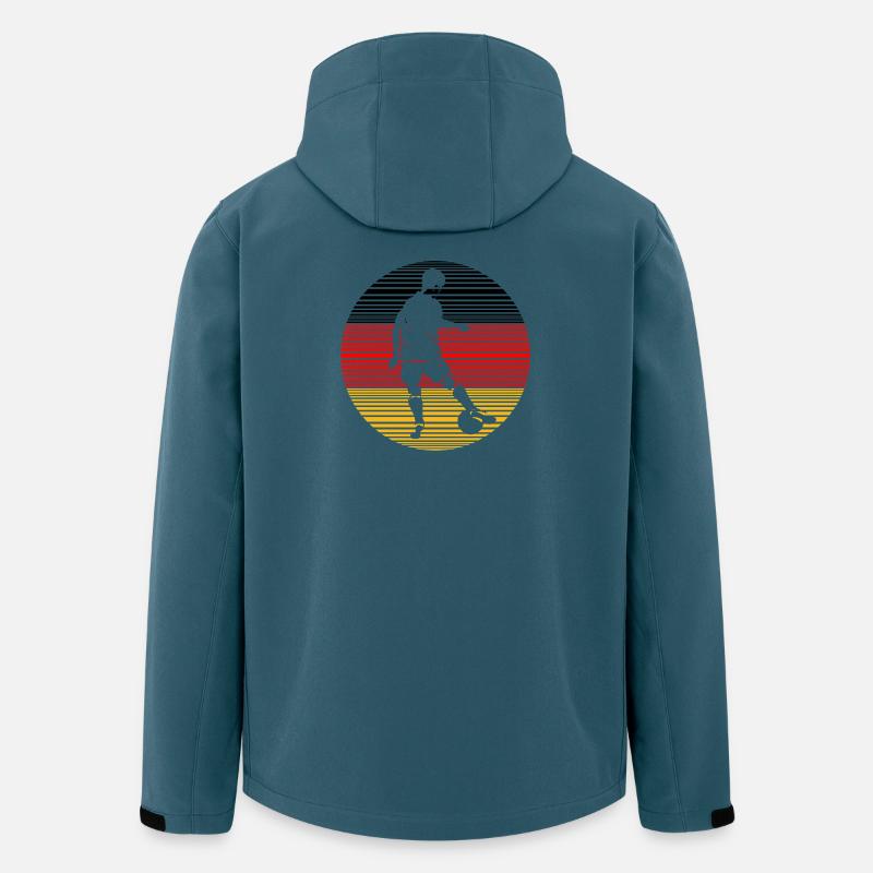 Fussball Deutschland - Recycelte Männer Softshell-Jacke von Stanley/Stella - Dunkles Petrol