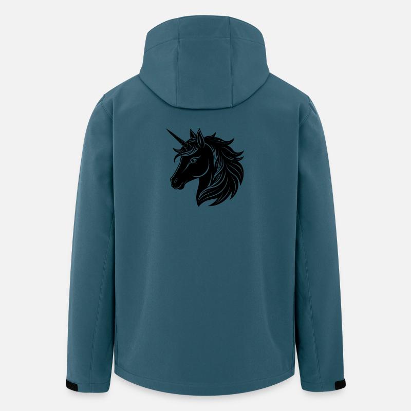Einhornkopf - Recycelte Männer Softshell-Jacke von Stanley/Stella - Dunkles Petrol