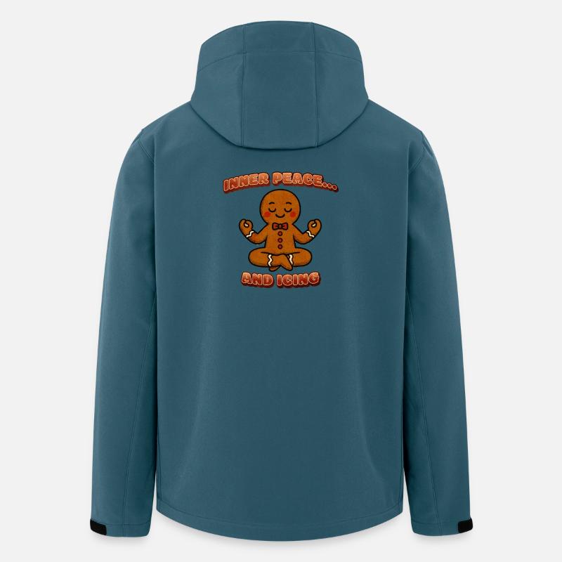 Inner Peace Gingerbread Meditationsfigur - Recycelte Männer Softshell-Jacke von Stanley/Stella - Dunkles Petrol