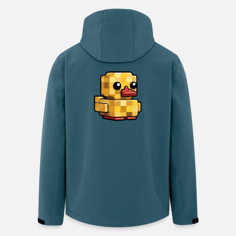 Pixel Ente Retro Look - Recycelte Männer Softshell-Jacke von Stanley/Stella - Dunkles Petrol