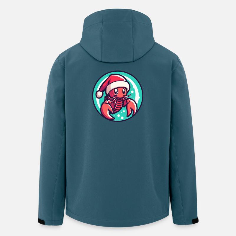Christmas Lobster with Santa Hat - Men’s Recycled Softshell Jacket by Stanley/Stella - stargazer