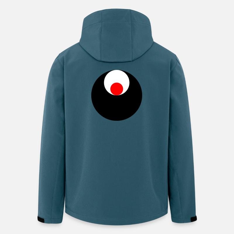 3 Kreise, schwarz, weiß und rot - Recycelte Männer Softshell-Jacke von Stanley/Stella - Dunkles Petrol