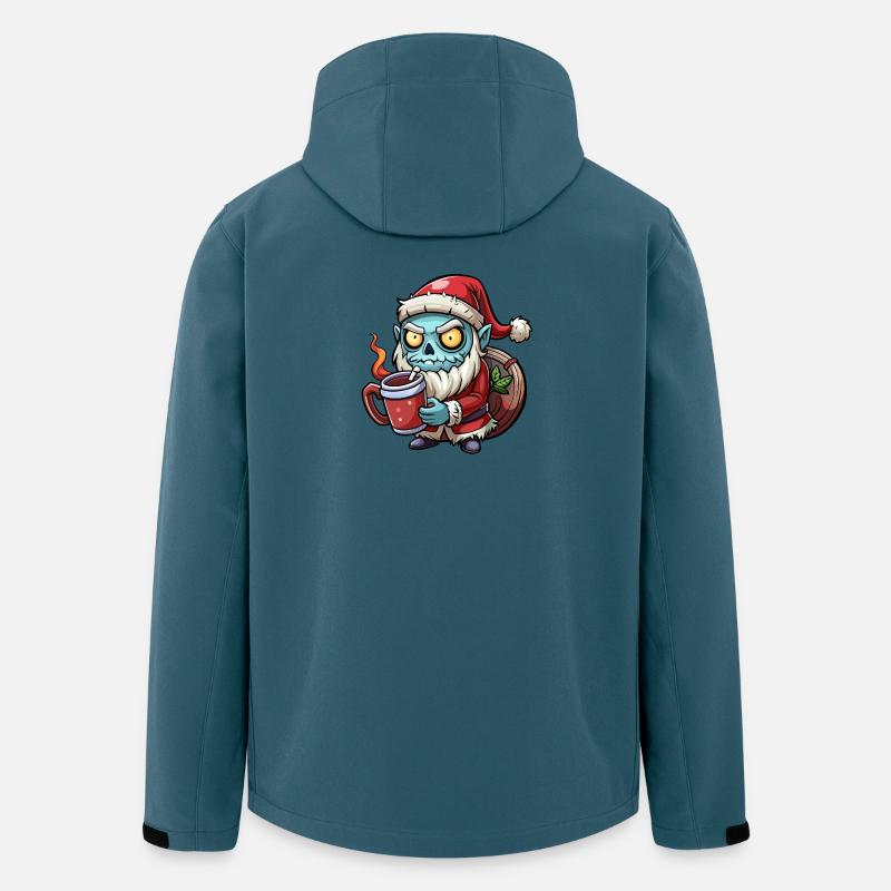 Untoter Weihnachtsmann-Kaffee-Chaos - Recycelte Männer Softshell-Jacke von Stanley/Stella - Dunkles Petrol