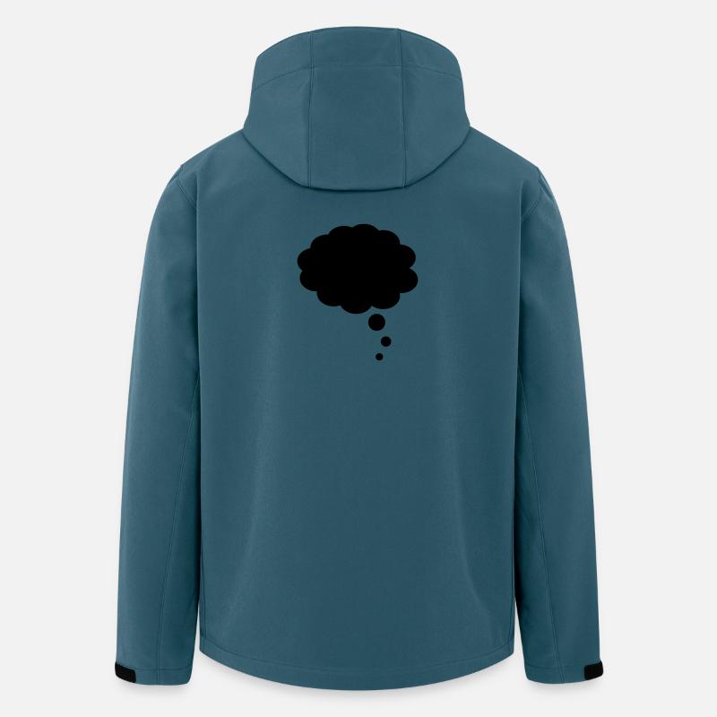 Bulle de pensée - Veste softshell homme en polyester recyclé Stanley/Stella - bleu pétrole foncé