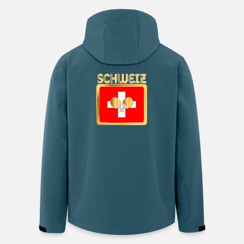 Schweiz Tischtennis - Recycelte Männer Softshell-Jacke von Stanley/Stella - Dunkles Petrol