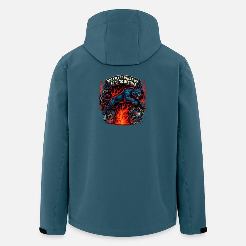 Flammenpanther: Wir jagen Angst - Recycelte Männer Softshell-Jacke von Stanley/Stella - Dunkles Petrol