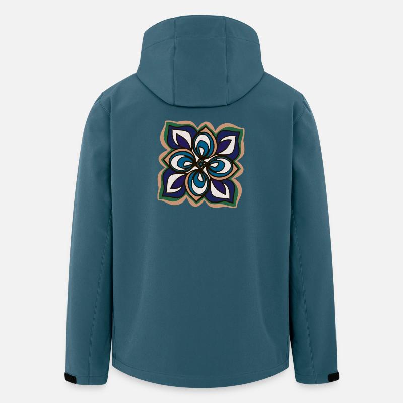 Windrad Mandala - Recycelte Männer Softshell-Jacke von Stanley/Stella - Dunkles Petrol