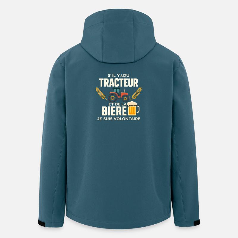 Traktor- und Bierfreiwilliger - Recycelte Männer Softshell-Jacke von Stanley/Stella - Dunkles Petrol
