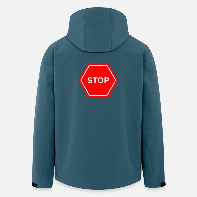 Stoppschild - Recycelte Männer Softshell-Jacke von Stanley/Stella - Dunkles Petrol