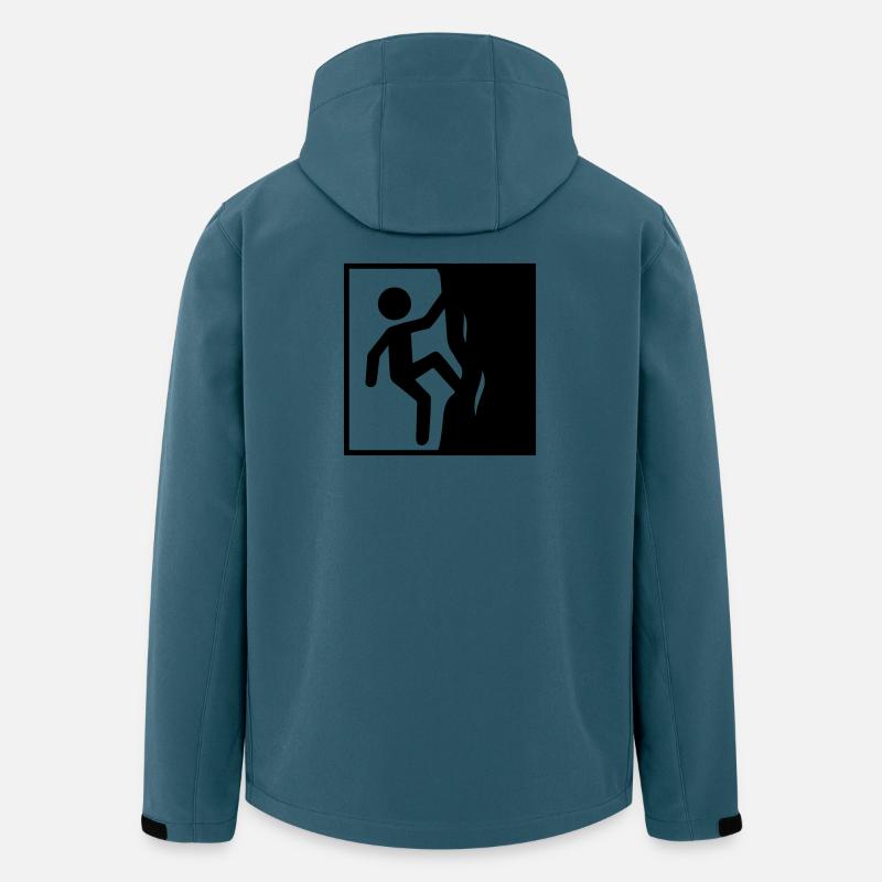 Klettern Symbol Sport - Recycelte Männer Softshell-Jacke von Stanley/Stella - Dunkles Petrol