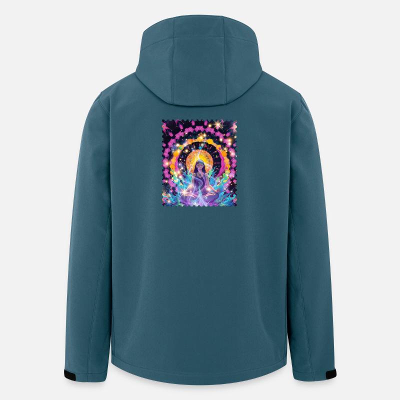 Mandala Meditation Aura - Recycelte Männer Softshell-Jacke von Stanley/Stella - Dunkles Petrol