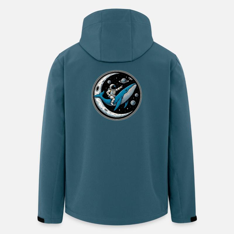 Cosmic Ride: Astronaut und der Wal - Recycelte Männer Softshell-Jacke von Stanley/Stella - Dunkles Petrol