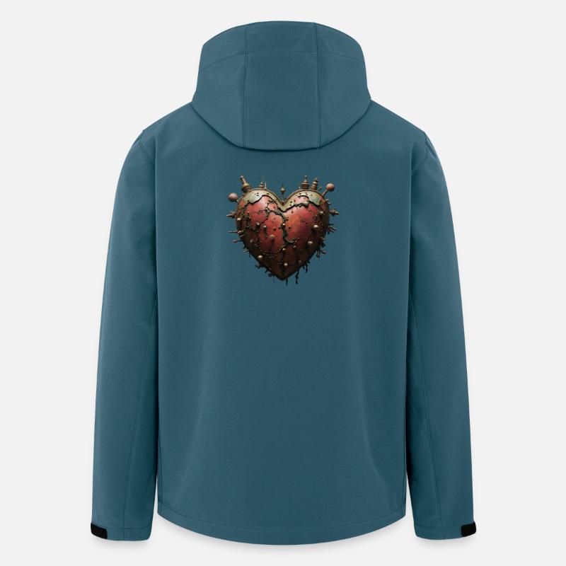 Steampunk-Herz der Verbindungen - Recycelte Männer Softshell-Jacke von Stanley/Stella - Dunkles Petrol