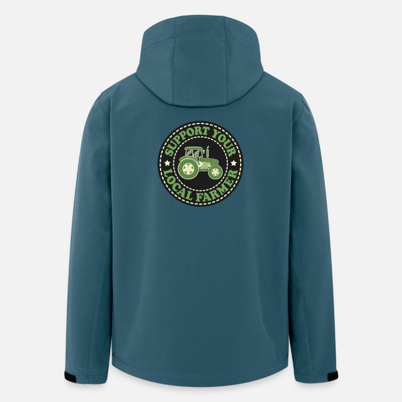 Support Your Local Farmer - Recycelte Männer Softshell-Jacke von Stanley/Stella - Dunkles Petrol