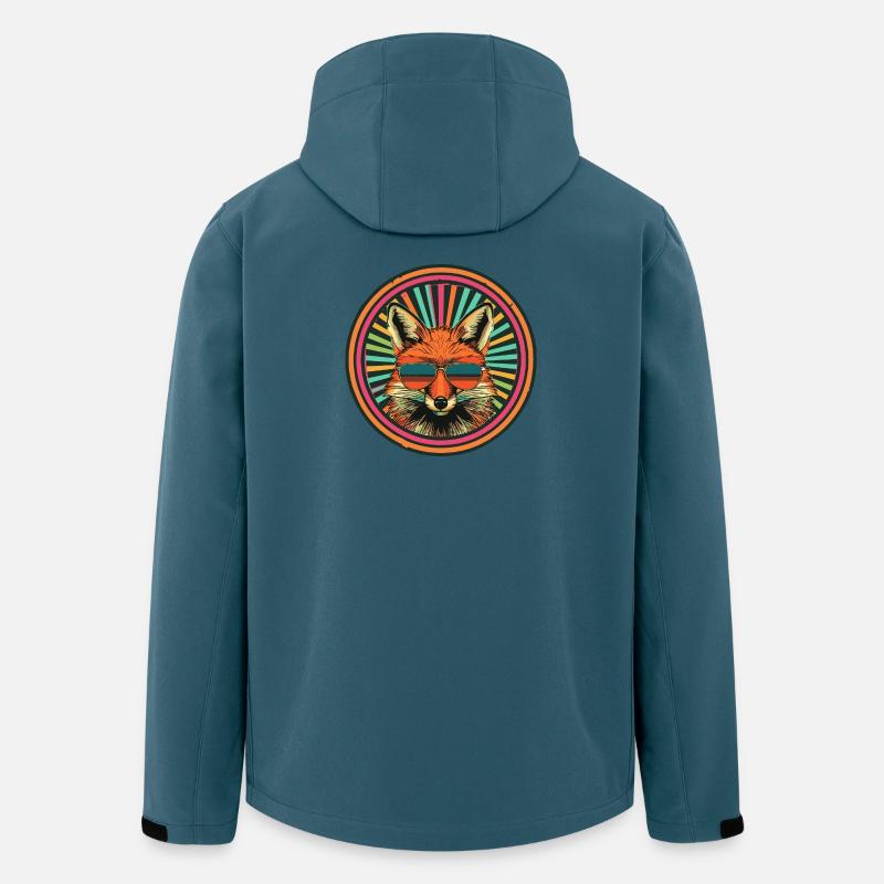 Retro Fox with Sunglasses - Men’s Recycled Softshell Jacket by Stanley/Stella - stargazer