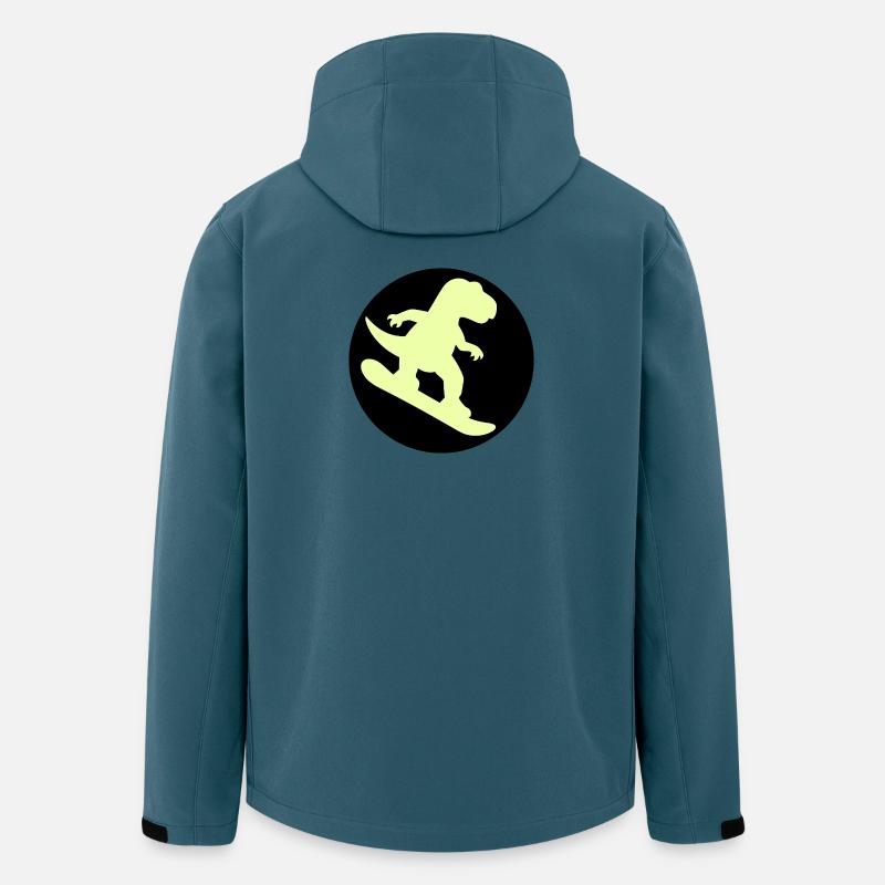 Kinder Snowboard Dinosaurier - Recycelte Männer Softshell-Jacke von Stanley/Stella - Dunkles Petrol