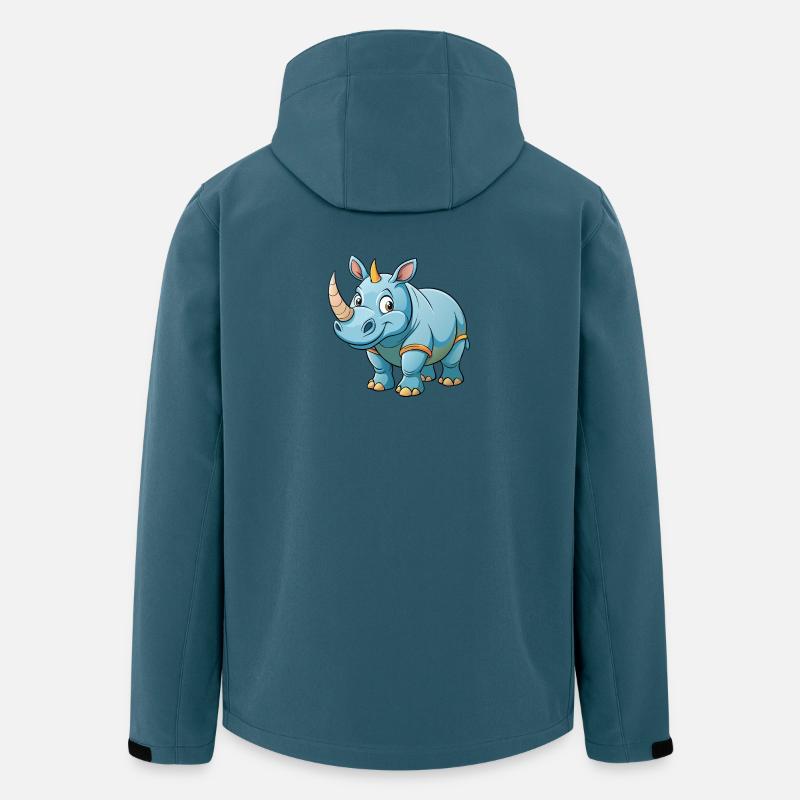 Nashorn - Recycelte Männer Softshell-Jacke von Stanley/Stella - Dunkles Petrol