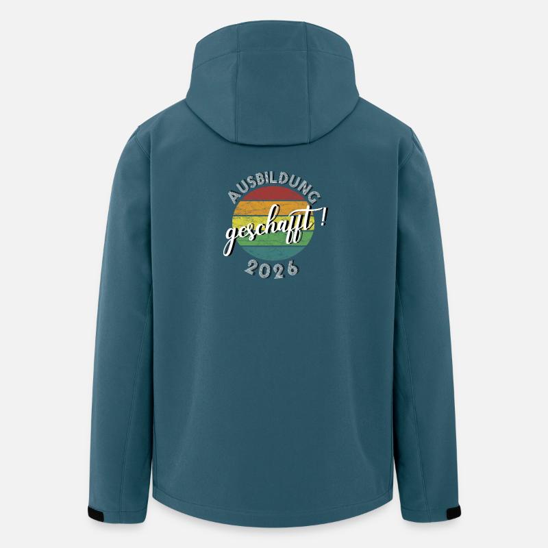 Ausbildung Lehre 2026 geschafft Geschenk Retro - Recycelte Männer Softshell-Jacke von Stanley/Stella - Dunkles Petrol