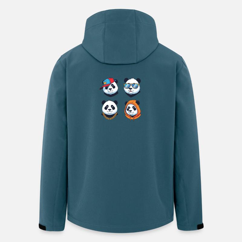 Panda Streetstyle Avatare Set - Recycelte Männer Softshell-Jacke von Stanley/Stella - Dunkles Petrol