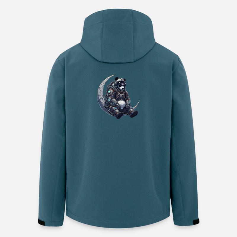 Panda Astronaut  - Recycelte Männer Softshell-Jacke von Stanley/Stella - Dunkles Petrol
