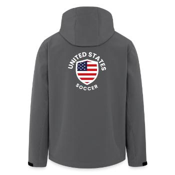 Drapeau de football américain - Veste softshell homme en polyester recyclé Stanley/Stella - charbon - Dos - AI Model Male 185 light (185cm)