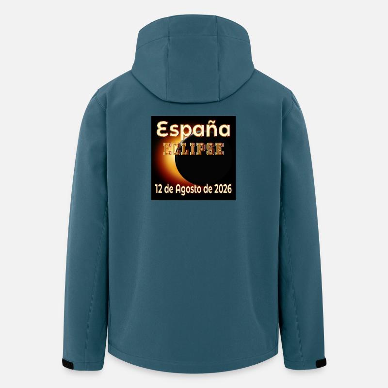 Observation des éclipses en Espagne - Veste softshell homme en polyester recyclé Stanley/Stella - bleu pétrole foncé