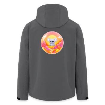 Koala dans le pays des merveilles au néon - Veste softshell homme en polyester recyclé Stanley/Stella - charbon - Dos - AI Model Male 185 light (185cm)