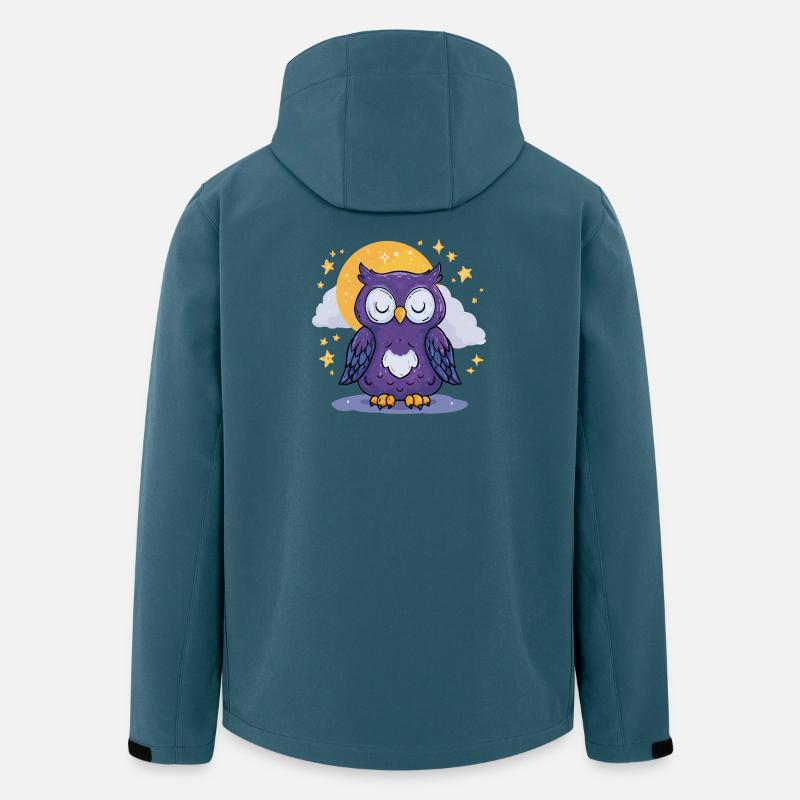 Moonlit Night Owl - Men’s Recycled Softshell Jacket by Stanley/Stella - stargazer