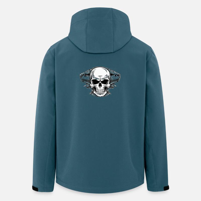 Schädel durch Felswand - Recycelte Männer Softshell-Jacke von Stanley/Stella - Dunkles Petrol