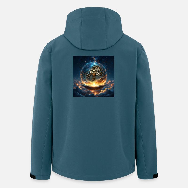 Arbre de l’Orbe Céleste - Veste softshell homme en polyester recyclé Stanley/Stella - bleu pétrole foncé