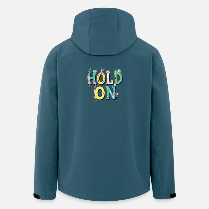 Hold On – Circus Letters Motivation - Recycelte Männer Softshell-Jacke von Stanley/Stella - Dunkles Petrol