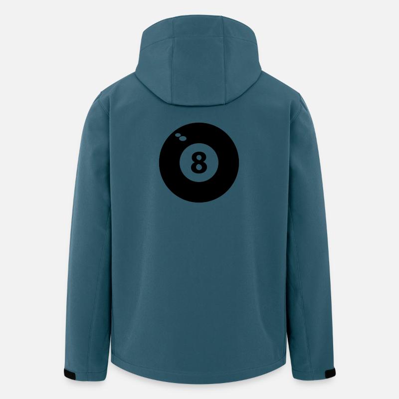 8 schwarze Billards - Recycelte Männer Softshell-Jacke von Stanley/Stella - Dunkles Petrol