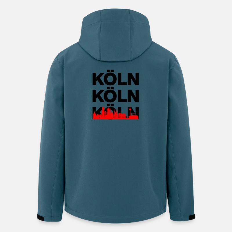 KÖLN SKYLINE – DOM POWER! - Recycelte Männer Softshell-Jacke von Stanley/Stella - Dunkles Petrol