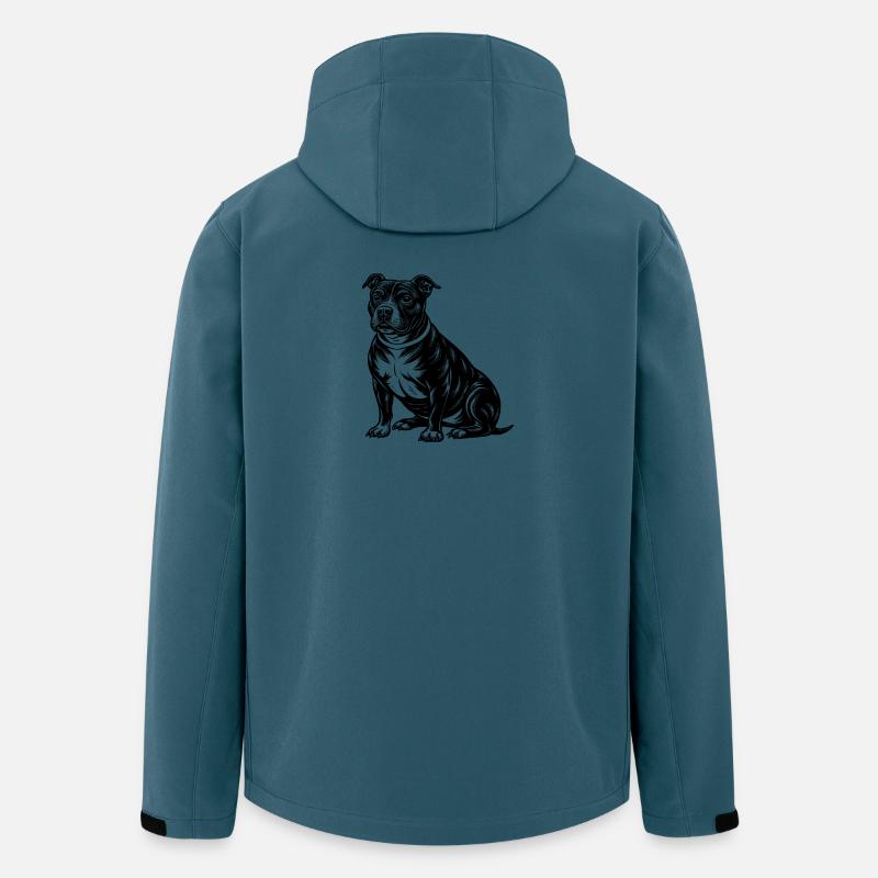 Amerikanischer Pitbull - Recycelte Männer Softshell-Jacke von Stanley/Stella - Dunkles Petrol