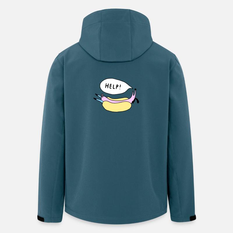 Help_Hot_Dog - Recycelte Männer Softshell-Jacke von Stanley/Stella - Dunkles Petrol