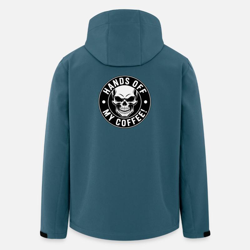 Hands Off My Coffee Skull - Recycelte Männer Softshell-Jacke von Stanley/Stella - Dunkles Petrol
