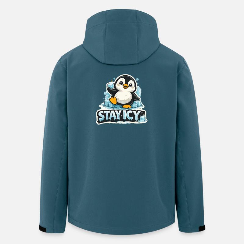 Stay Icy Pinguin - Recycelte Männer Softshell-Jacke von Stanley/Stella - Dunkles Petrol