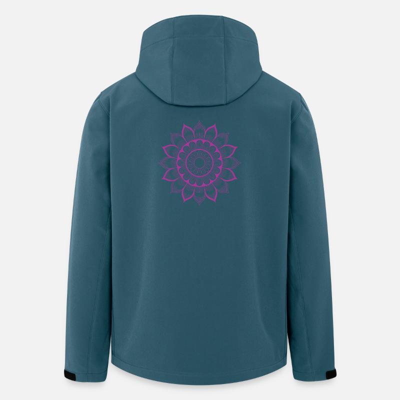 Mandala - Recycelte Männer Softshell-Jacke von Stanley/Stella - Dunkles Petrol