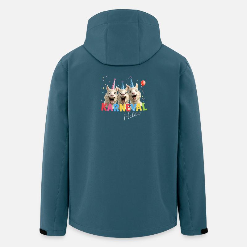 Moutons de carnaval Helau - Veste softshell homme en polyester recyclé Stanley/Stella - bleu pétrole foncé