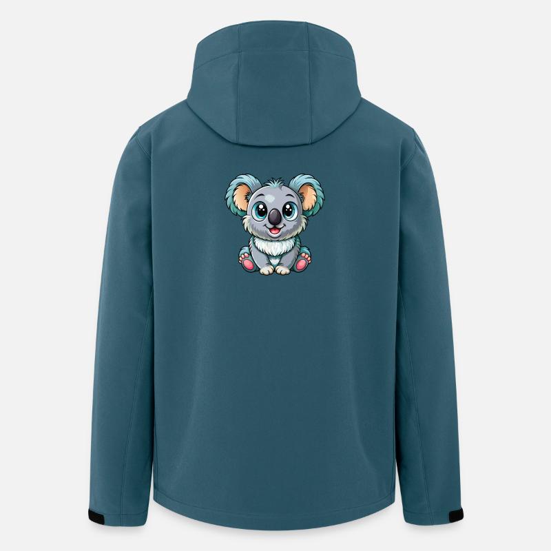 Bébé koala - Veste softshell homme en polyester recyclé Stanley/Stella - bleu pétrole foncé